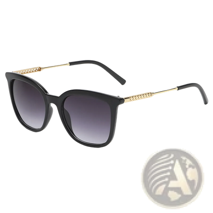 Vintage Cat Eye Sunglasses with Gold Chain Detail