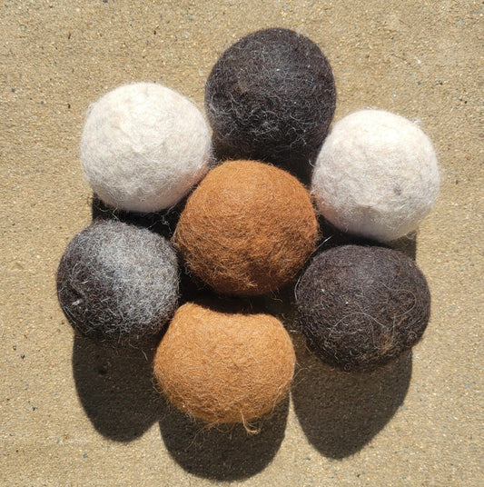Wet Felted Alpaca Dryer Balls - Assorted Colors