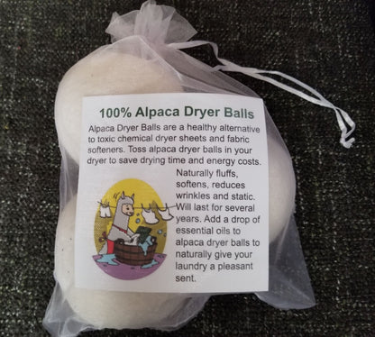 Wet Felted Alpaca Dryer Balls - Assorted Colors