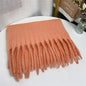 Winter Thick Soft Solid Color Warm Scarf Cashmere Hijabs Lightweight Warm Scarves Wraps Elegant Big Tassels Shawl Long Stole Mufflers For Women