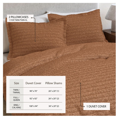 Honeycomb Waffle Duvet Set